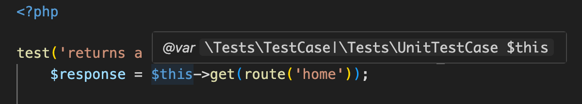 $this type hint screenshot